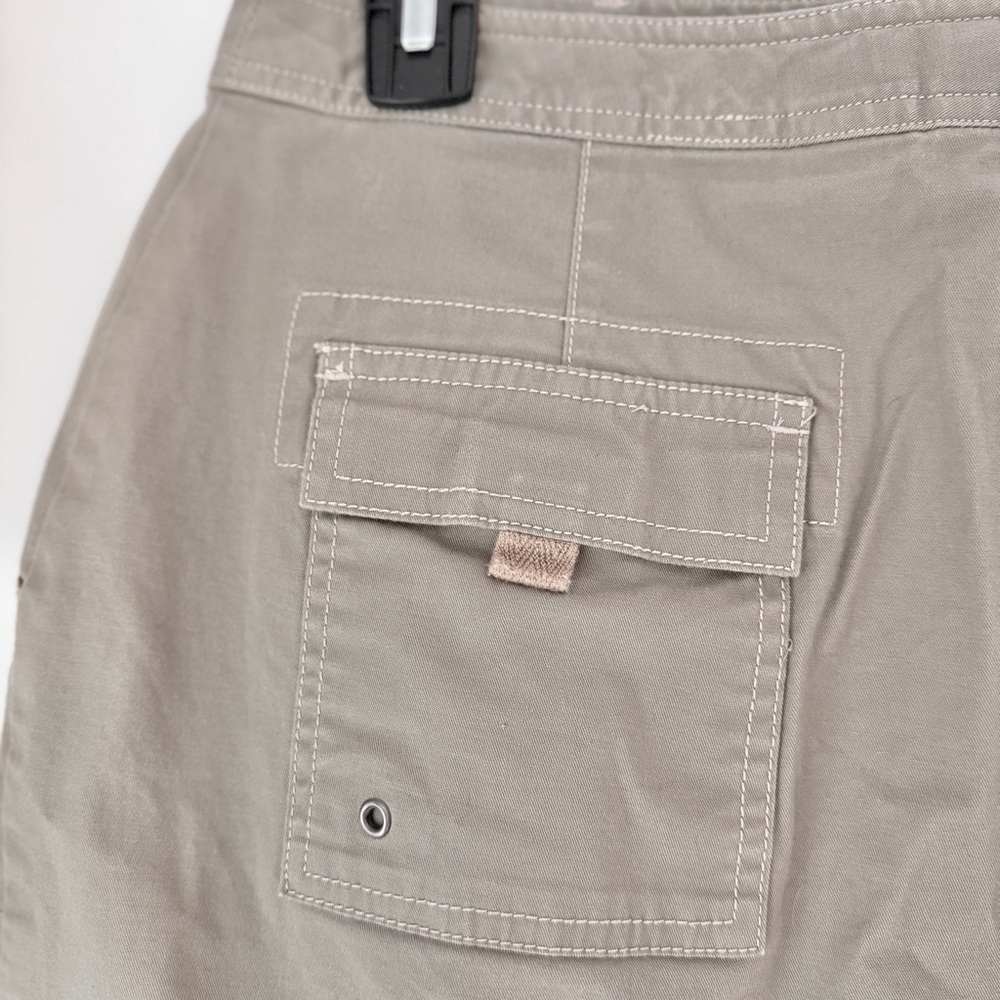 LL BEAN | TAUPE UTILITY CARGO STYLE COTTON MINI SKIRT SIZE 10 PETITE - Picture 5 of 11